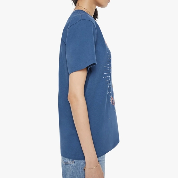 MOTHER The Rowdy Tee in Mother Savior Blue - Picture 5 of 13